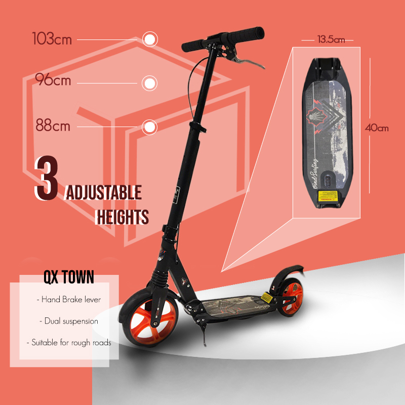 Kick Scooter Dual Suspension ABEC 11 Ball Bearings Town Rider! / Scooter adult scooters